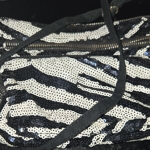 PINK Sequin Zebra Print Women's Bag